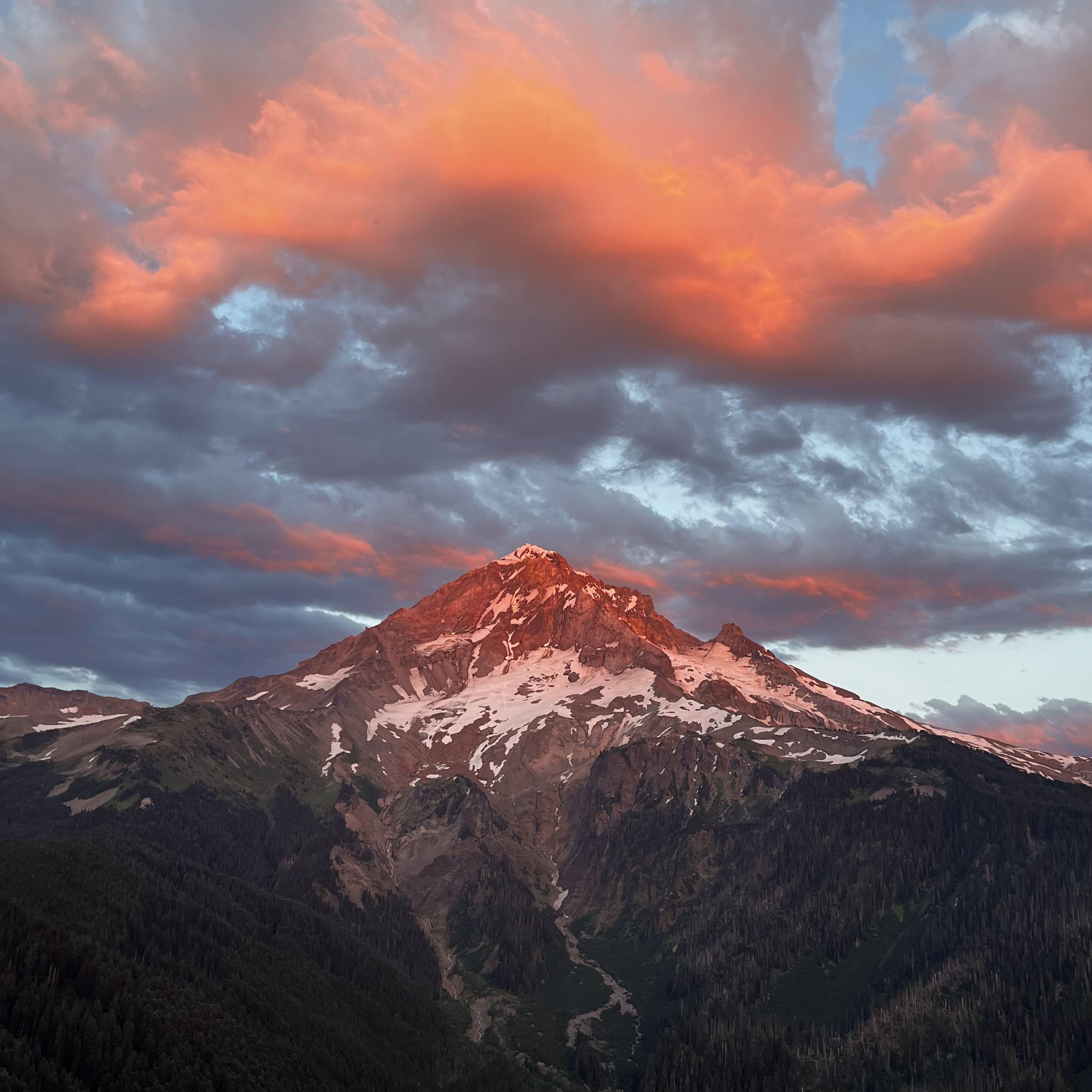 Mount Hood, Oregon. Golden hour, 9 August 2022.
