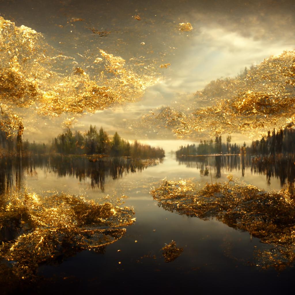 The Lake of Gold by AI