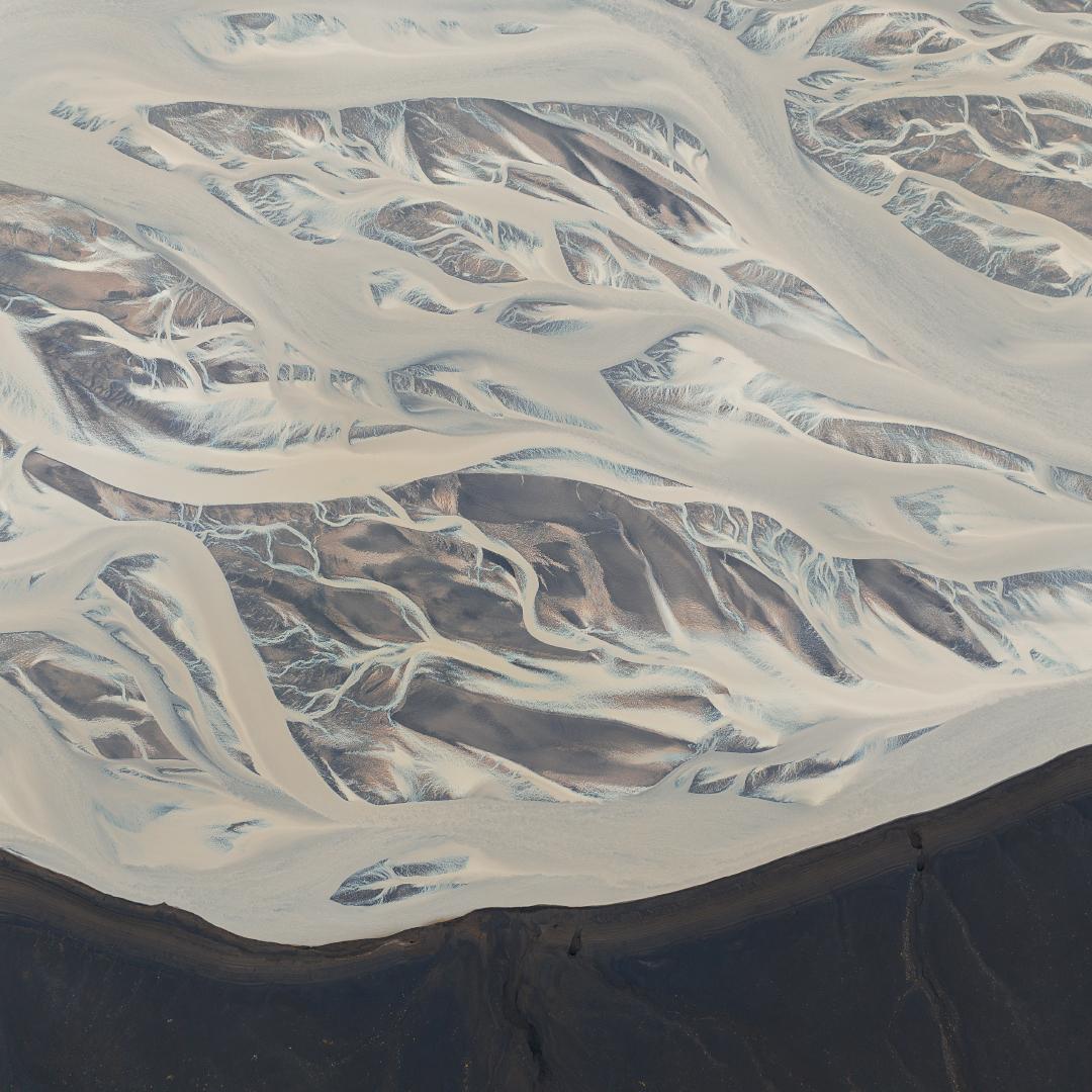 The river patterns in Iceland