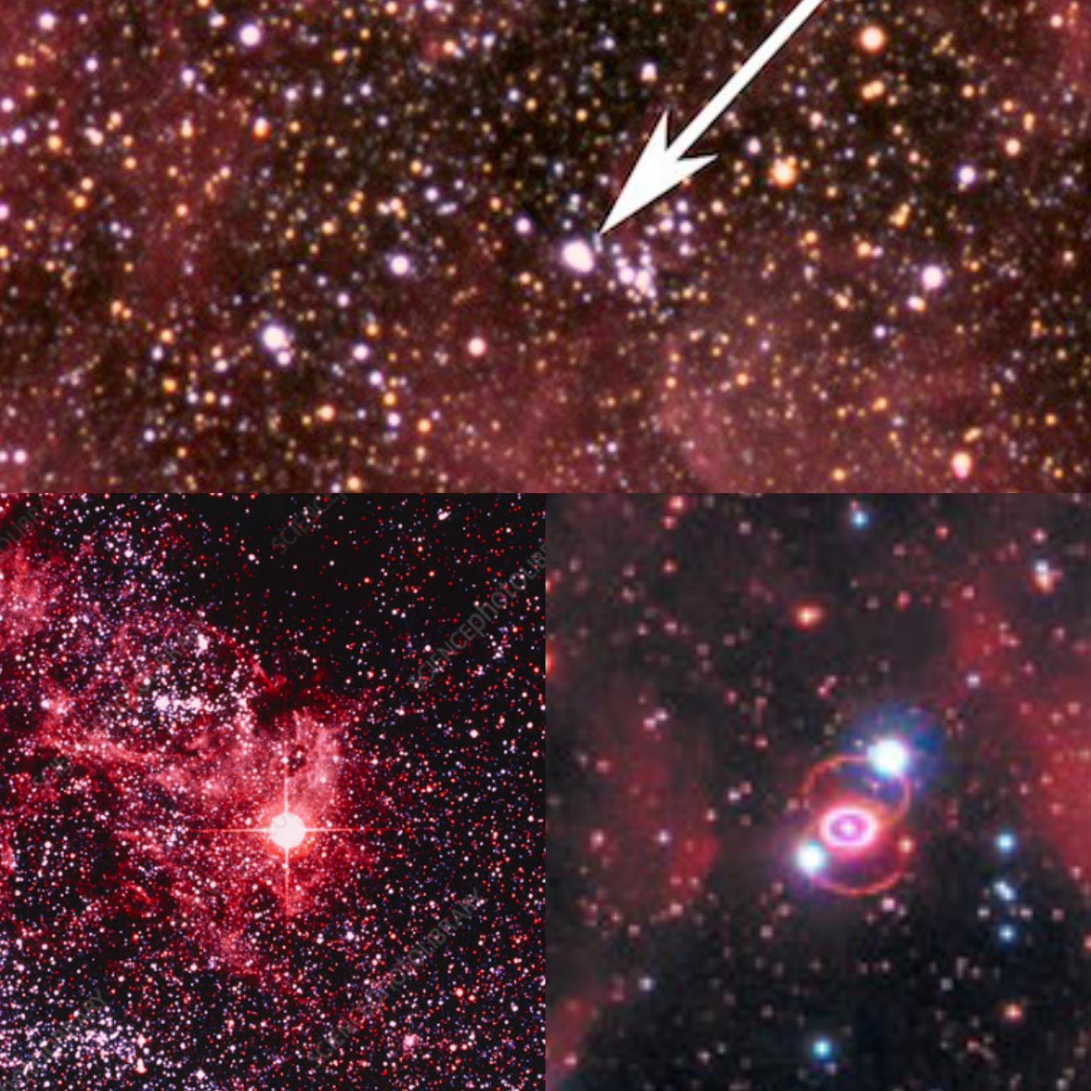 Supernova 1987a before the year 1987, in 1987, and 35 years later ...