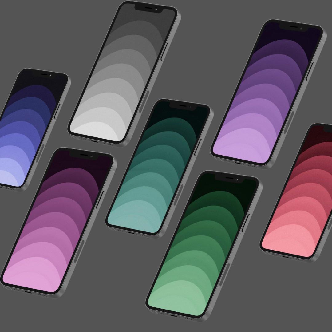 Grainy Curves Wallpaper Pack of 7