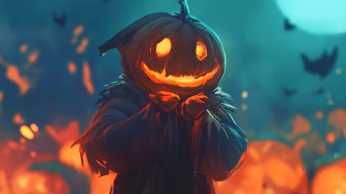 Halloween Pumpkin Character Wallpaper