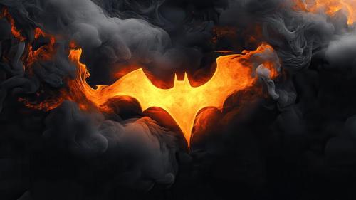 Fiery Batman Logo