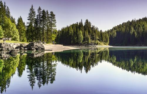 Crystal Clear Reflections at Lake Carezza