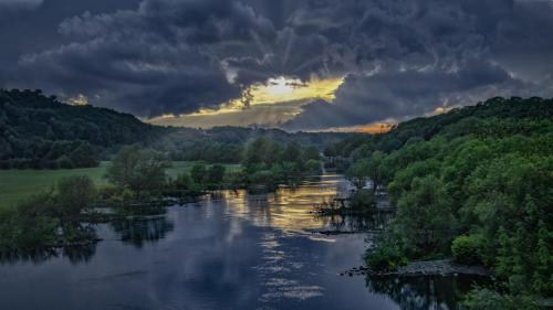 River Moon and Natural Beauty A Serene View