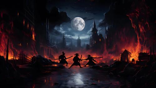 A Battle Under the Night Moon