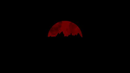 Red Moon Minimalist Wallpaper