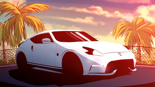 Nissan 370z Basking in the Sun by RaydioJD