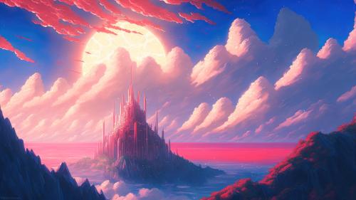 Fantasy Castle in the Sky