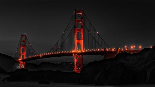 Selective Color Photography of Golden Gate Bridge