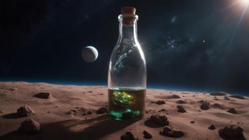 Bottle in space