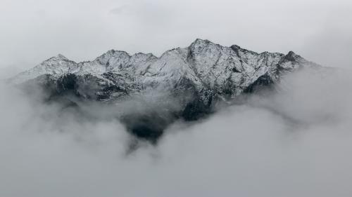 The Mountain covered by Fog