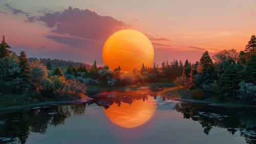 Golden Sunset Reflection