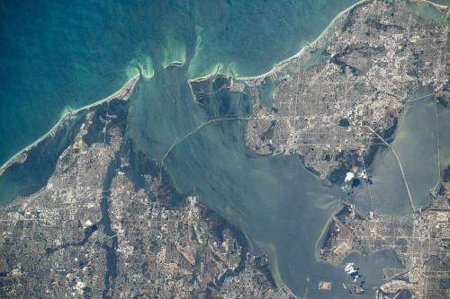 &quot;Tampa, Florida, and its surrounding suburbs on Tampa Bay and the Gulf of Mexico are pictured from the International Space Station as it orbited 261 miles above the Sunshine State&quot; on May 27, 2024.