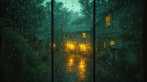 Raindrops On Window AI