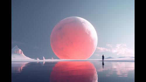Futuristic moon background