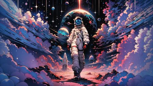 Fluffy Cloud Space Walk