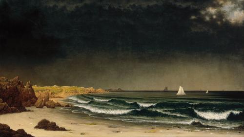 Approaching Storm: Beach near Newport by Martin Johnson Heade, 1861-1862