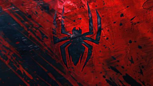 Spider-Man Emblem On Grunge Background