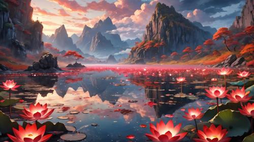 Lotus Flower Lake &amp; Mountain Views