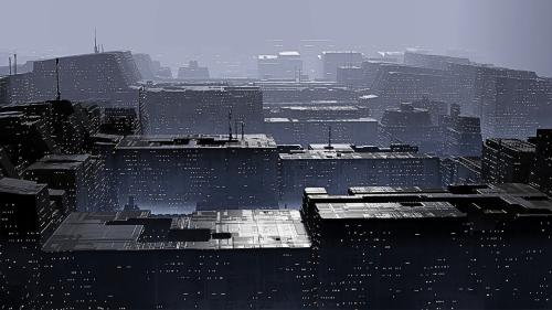 Neon Dreams: Futuristic Sci-Fi Cityscape