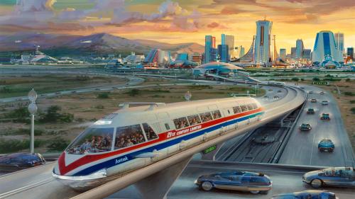 Futurerail by John Berkey, 1988