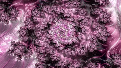 Pink and Black 8k Fractal Desktop Wallpaper Made with Frax on the iPad