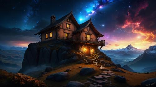 Cool Wooden House background 4K resolution