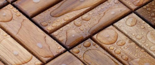 Wet Wooden Surface