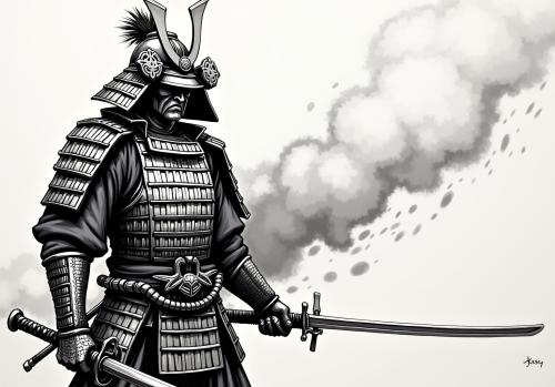 Ink Japanese Style Warrior