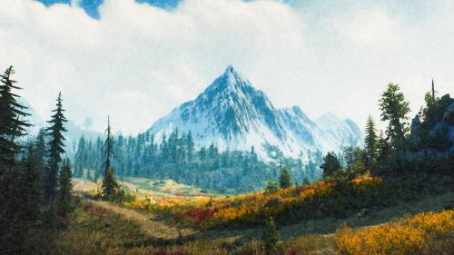 Witcher 3 Skellige Mountain - Ansel paint filter