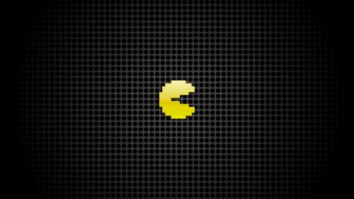 Pac-Man wallpaper in black