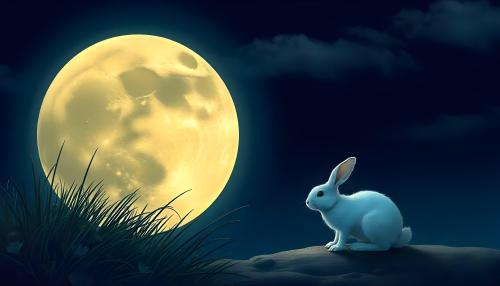 Moon with rabbit