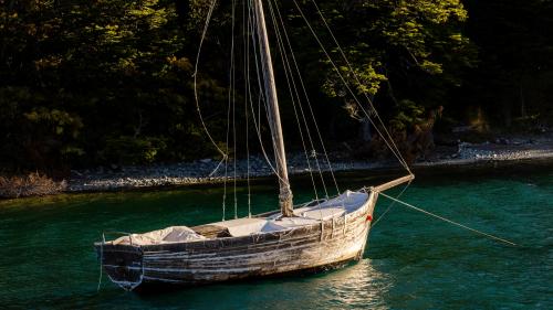 A boat in the water