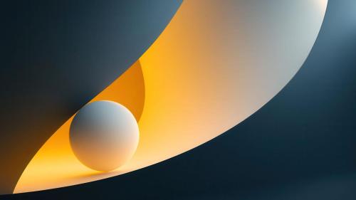 Minimalist Abstract Soft Gradients Sphere