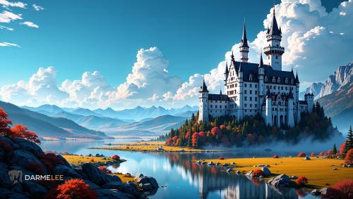 4K Autumn Castle Wallpaper