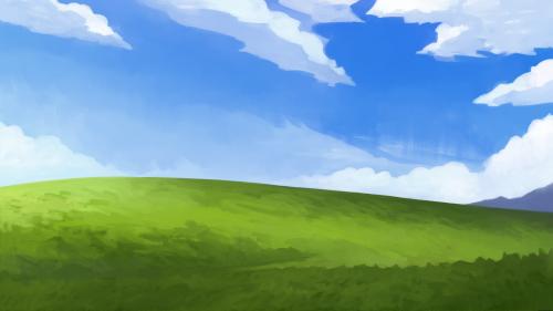 Bliss  -- I’ve painted the iconic wallpaper!