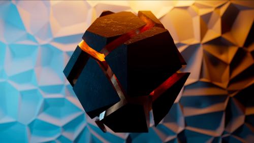 Copper Geode  Animated, seamlessly looping, version in the comments