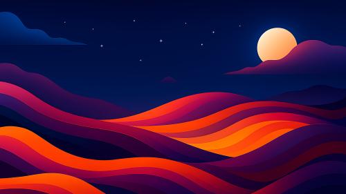 Vibrant Dunes At Night by dpcdpc11