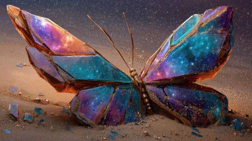 Crystal Butterfly Galaxy Sand