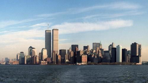 Lower Manhattan skyline, December 1991 by Lars Plougmann