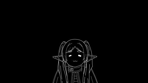 Frieren, black background