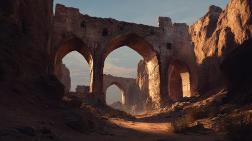 Ancient Desert Ruins Archway