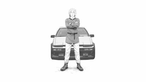 Thorfinn with Ae86 Trueno
