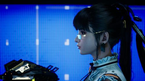 Cyberpunk Eve – Neon Profile Shot 4K | Available on Wallpaper Engine