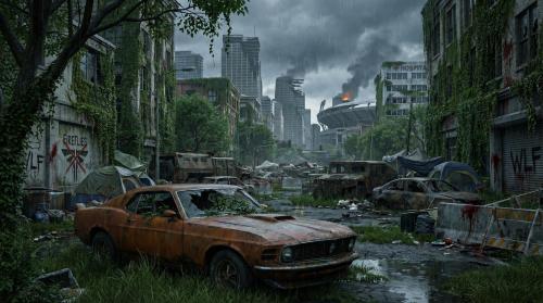 Orange mustang in seattle