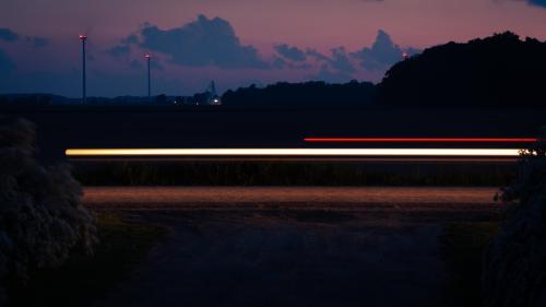 Candy Sunset &amp; Car Light Long Exposure