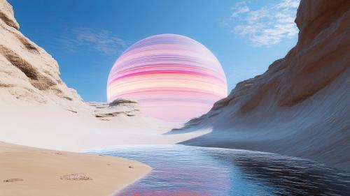 Planet Above Dunes