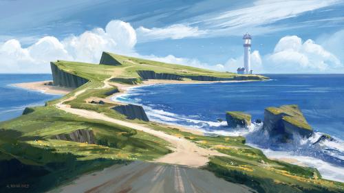 Solitary Lighthouse II by Andreas Rocha