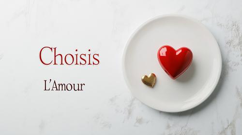 Minimalist Valentine's Day Wallpaper – 'Choisis l'Amour'